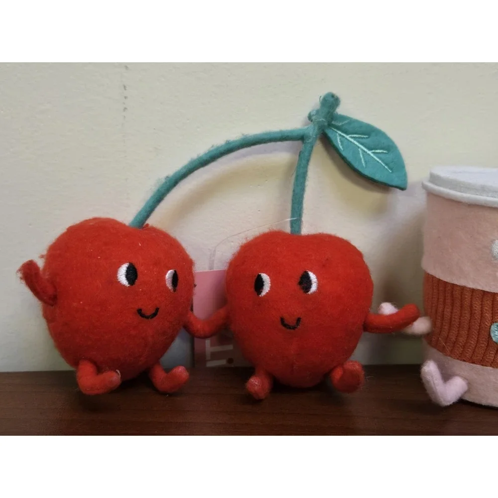 Spritz Decor Target Felt Lot Duo Cherries / Croissant / Drink Cup NWT